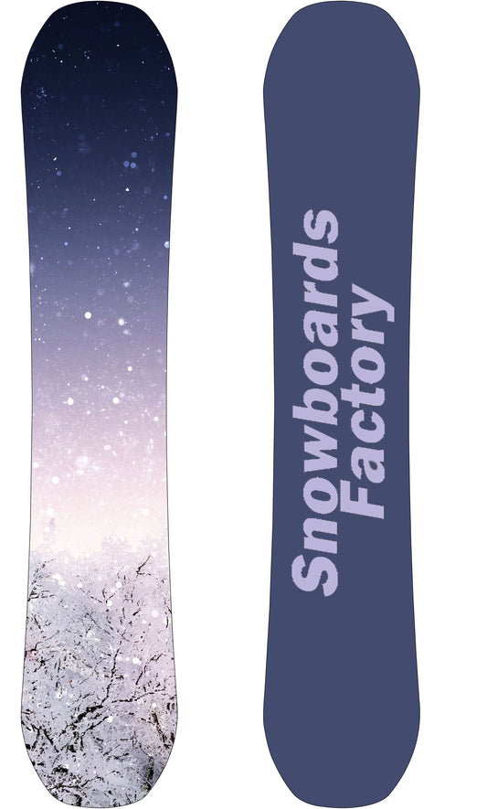 SnowboardsFactory 155cm Sandwich Camber Snowboard GH-XBN155 for Men-with Symmetrical Side Cuts