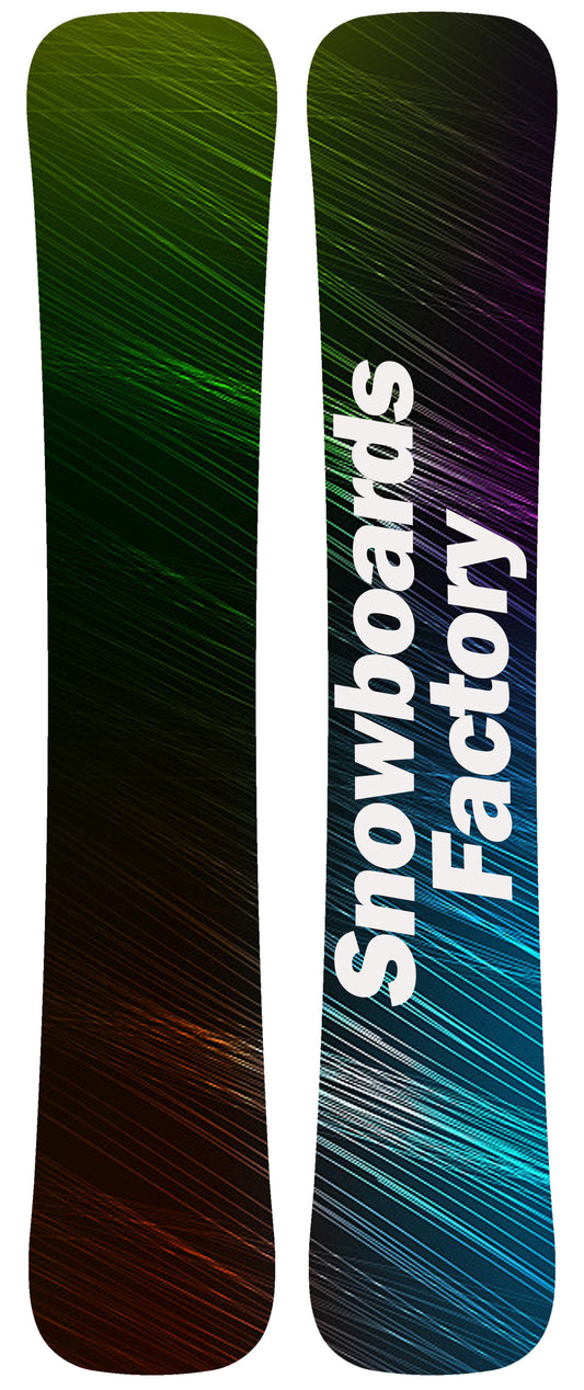 SnowboardsFactory 158cm Camber Carving Board GH-CT158 for Men -Treated with Carving and Drainage Patterns