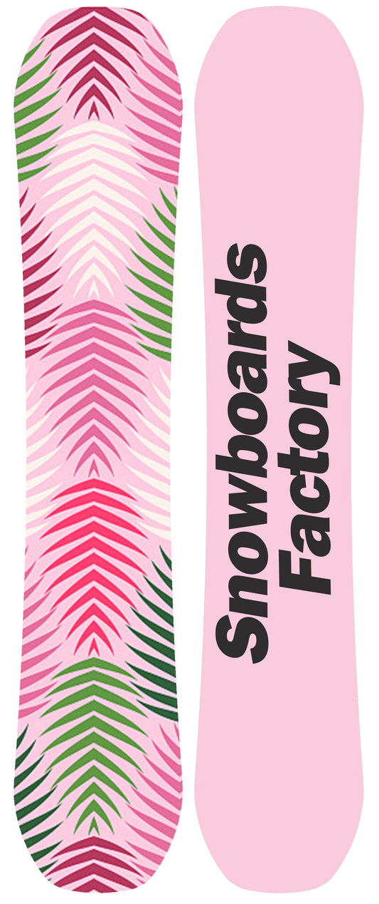 SnowboardsFactory 135cm Sandwich Snowboard GH-XB135 for Junior- UV Oil Layer Wood Veneer