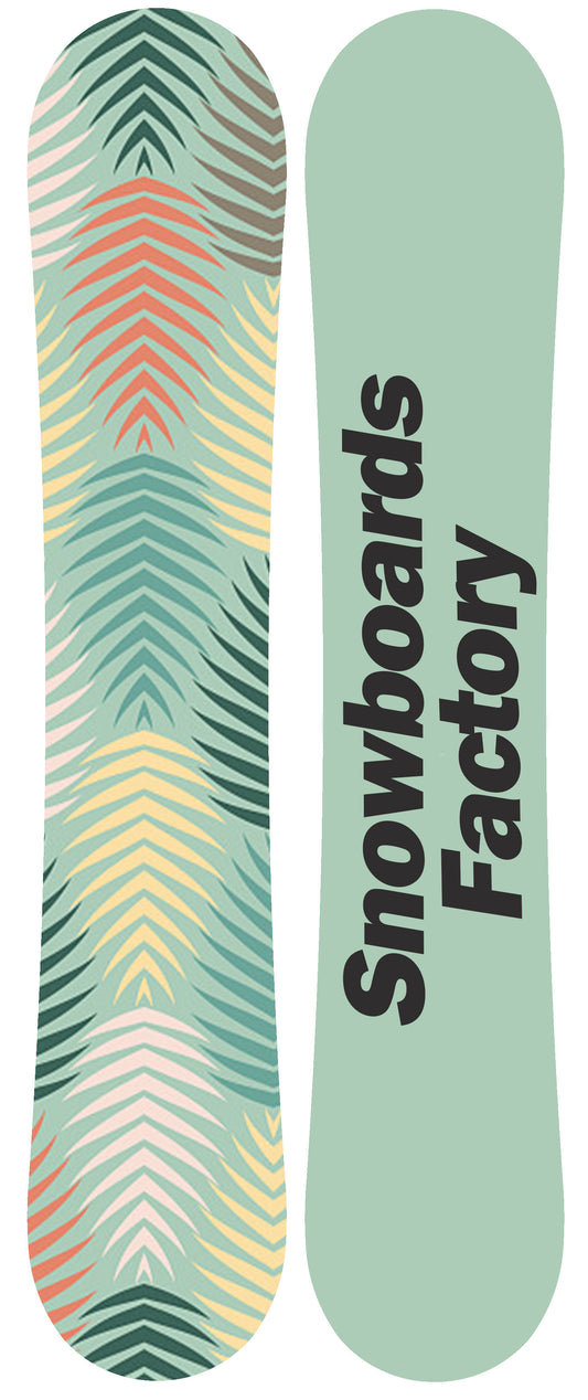 SnowboardsFactory 140cm Sandwich Snowboard GH-XB140 for Women- High Strength Fiberglass