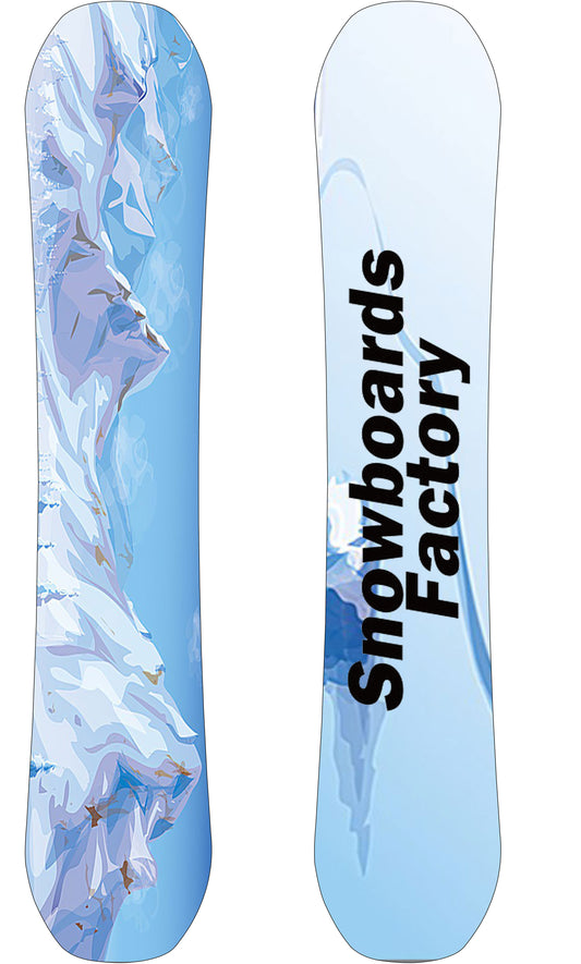 SnowboardsFactory 142cm Sandwich Camber Snowboard GH-XBN142 for Women-Wide Waist and Stiff Design
