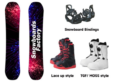 SnowboardsFactory Offer Snowboard Package of Snowboards Bindings Snowboard Boots Set