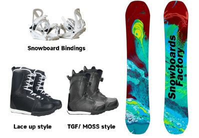 SnowboardsFactory Wholesale Snowboard Package of Snowboards Bindings Snowboard Boots Set