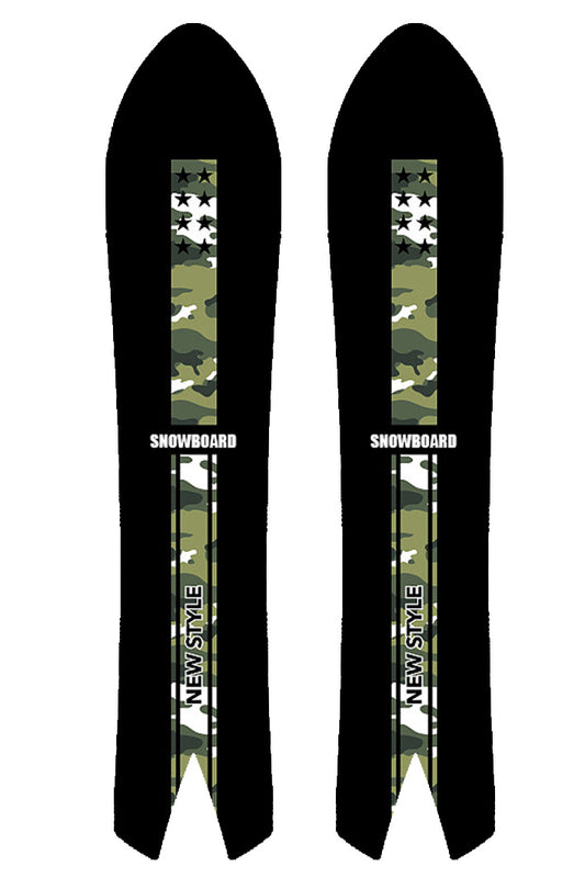 SnowboardsFactory 158cm Swalow Tail Camber Snowboard HGYW-XB158.3-Carbon Fiber Strip Reinforcement