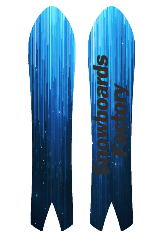 SnowboardsFactory 135cm Swalow Tail Camber Snowboard 3DHGYW-XB135.5-ABS Sidewall